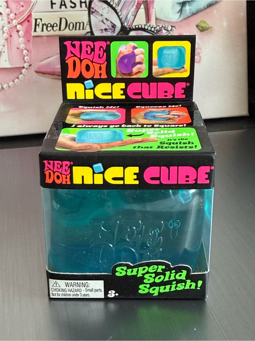 Nee Doh Nice Cube! Super Solid Squishy - Pink